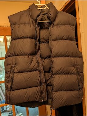 Mountain Equipment Co-op Black Down  Quilted Puffer Vest